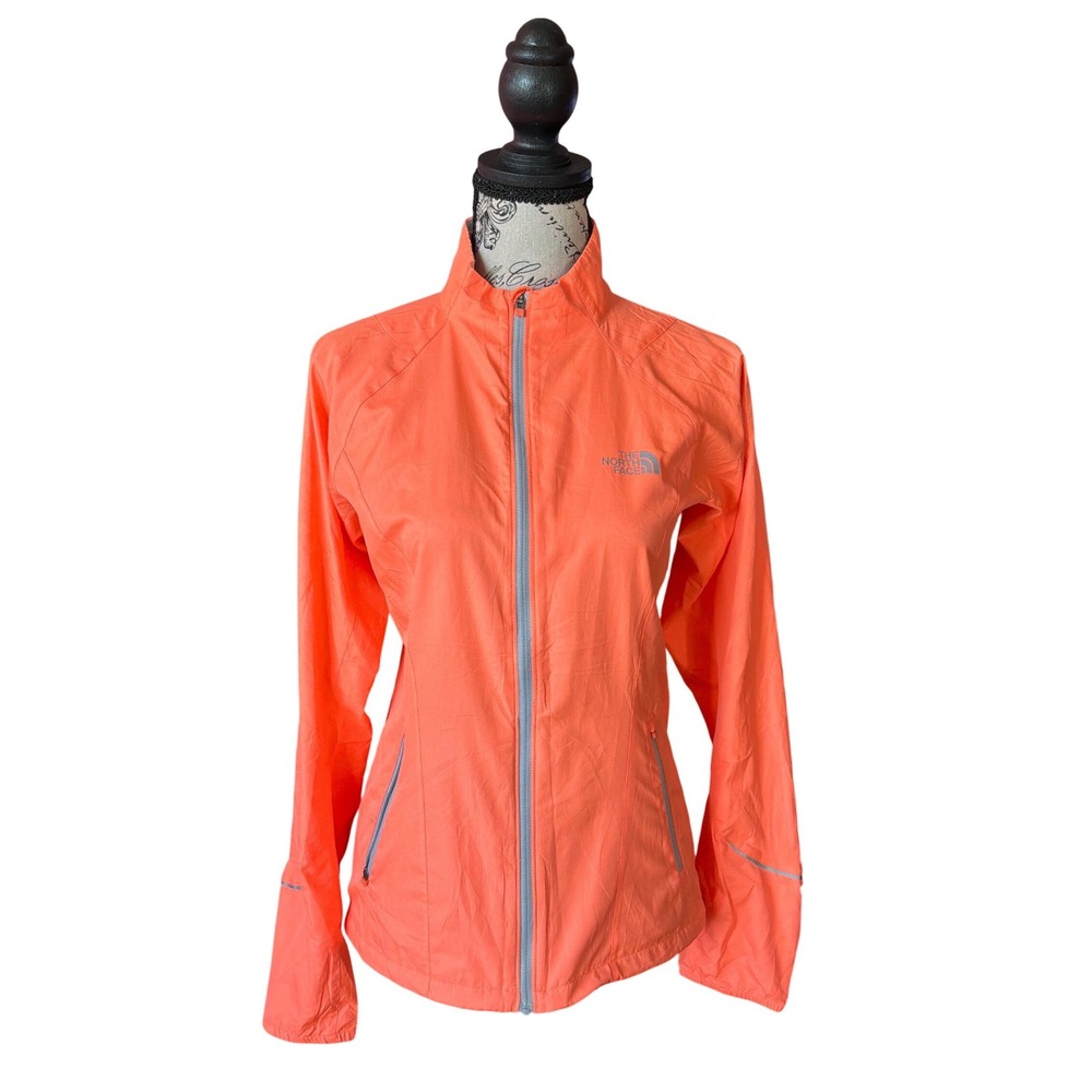 The North Face Flight Series Womens Small Orange Windbreaker‎ Running Jacket Zip